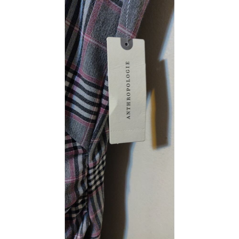 Maeve Anthropologie Plaid Dress 6P One Shoulder Prep School Girl Midi Preppy NWT - Picture 9 of 16